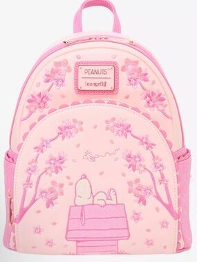 Loungefly Peanuts Cherry Blossom Snoopy Mini Backpack - NWT